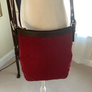 Vintage RARE Red Coach Crossbody Bag